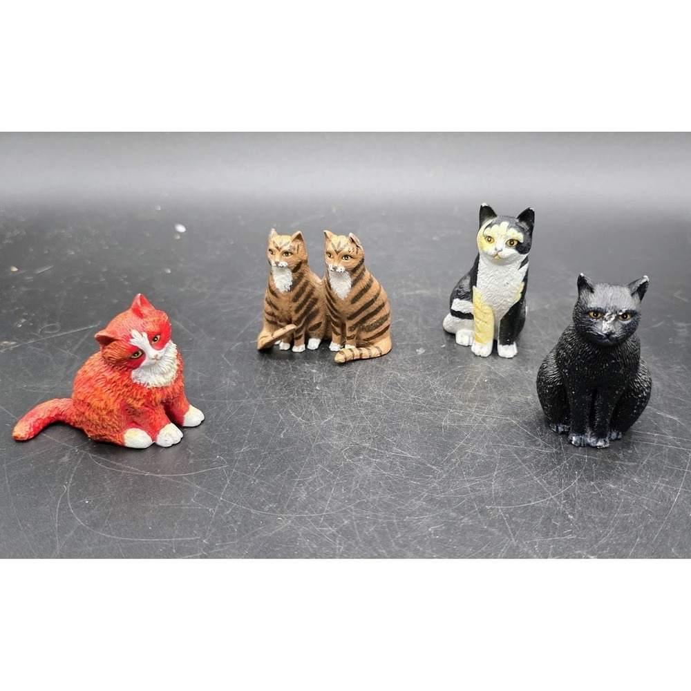 Lot/4 Dept 56 Classical Cats Pewter Figurines Hand Painted‎ Whimsical